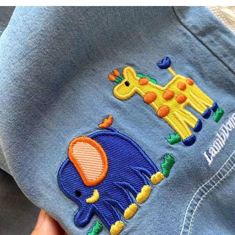 Quần Short Denim In Họa Tiết Hoạt Hình Dễ Thương Thời Trang Xuân Hè Cho Bé Trai