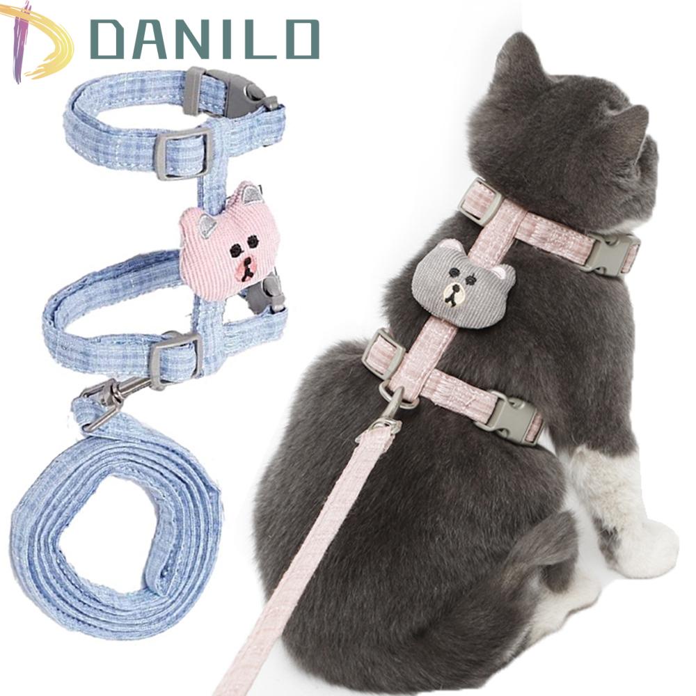 Dây Đai Dắt Thú Cưng Đi Dạo Thiết Kế Hình Gấu Dễ Thương