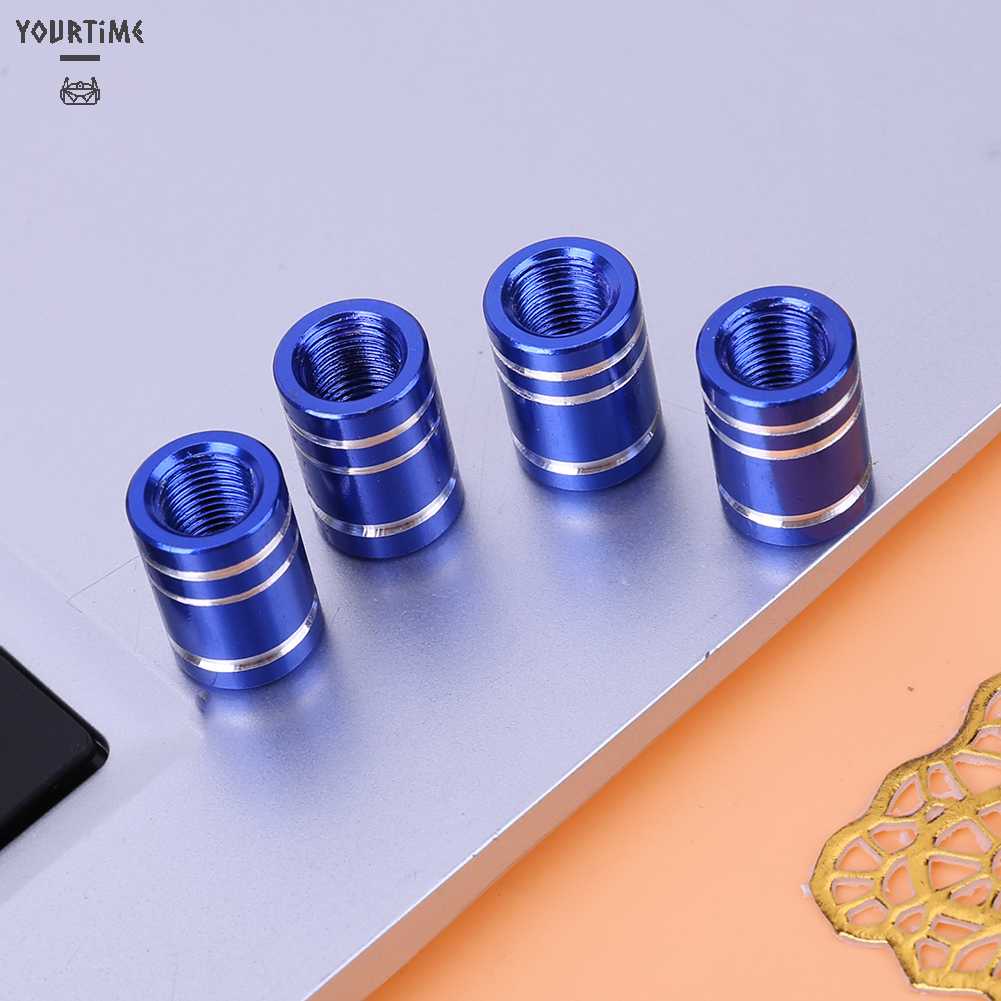 Set 4 Nắp Van Bánh Xe Bằng Hợp Kim Nhôm Nhiều Màu Sắc