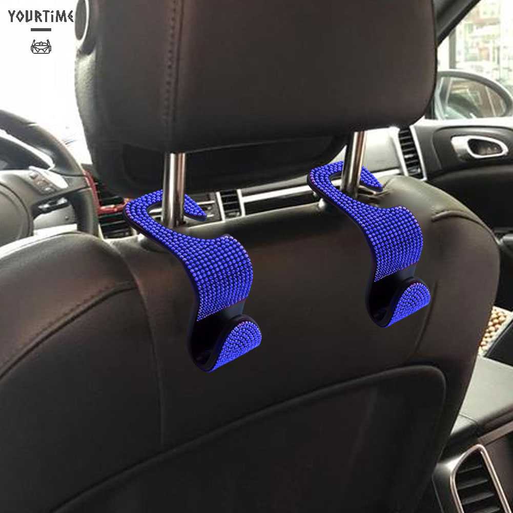 Móc Treo Túi Xách Gắn Sau Ghế Xe Hơi Đính Đá Pha Lê Giá Đỡ