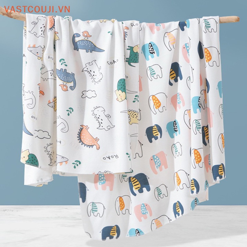 Chăn Quấn Em Bé Chất Liệu Cotton Nguyên Chất 83x83cm In Họa Tiết Dễ Thương Tiện Dụng