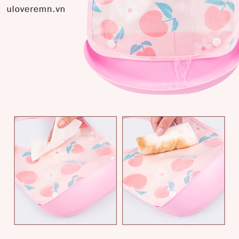 Yếm Ăn Mềm Mại In Họa Tiết Hoạt Hình Dễ Thương Cho Bé Sơ Sinh