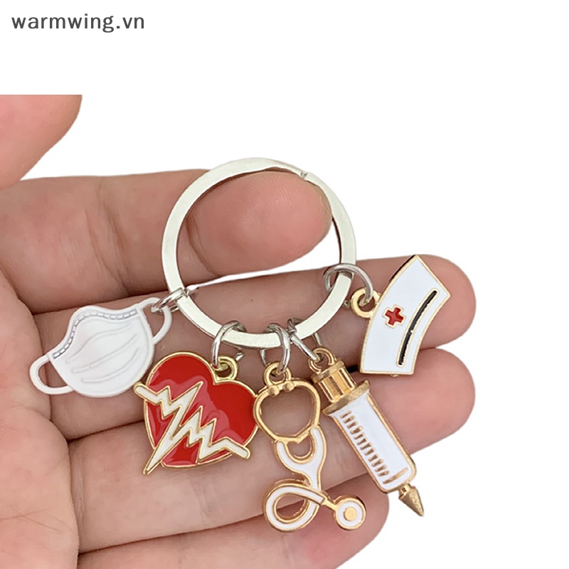 Móc Khóa Hình Nhịp Tim Làm Thủ Công DIY Sáng Tạo