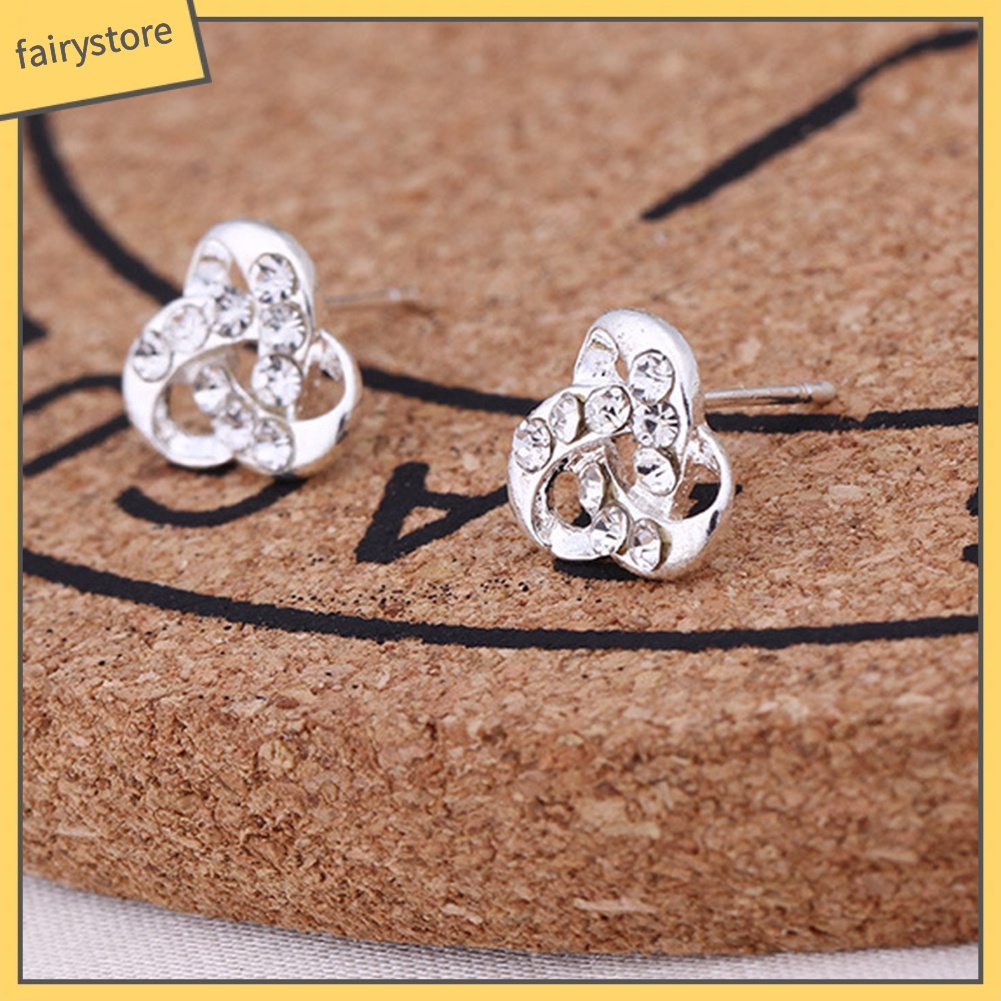 Bông Tai Hình Ngôi Sao / Trái Tim Đính Đá Thời Trang Cho Nữ