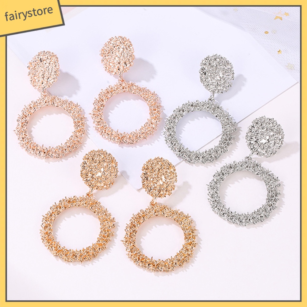 Bông Tai Hình Tròn Rỗng Thời Trang Dành Cho Nữ