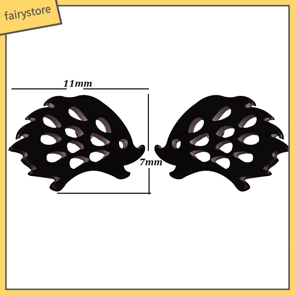 Khuyên Tai Hình Nhím Rỗng Bằng Thép Không Gỉ Đơn Giản Cho Nữ