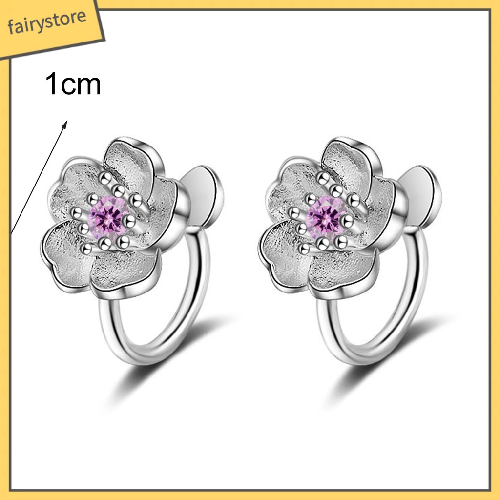 1 Đôi Bông Tai Hình Trái Cherry Đính Đá Phong Cách Hàn Quốc Thời Trang