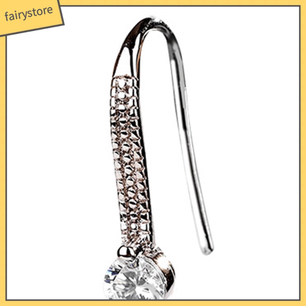 1 Đôi Bông Tai Móc Đính Ngọc Trai Giả Lấp Lánh Thời Trang Dự Tiệc Cho Nữ