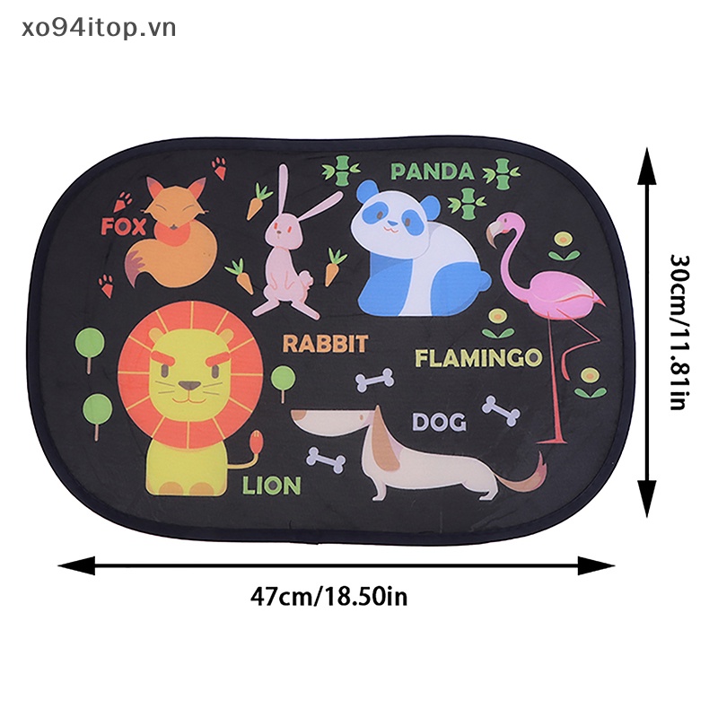 Set 2 Rèm Che Nắng Cửa Sổ Xe Ô Tô Gấp Gọn Tiện Lợi