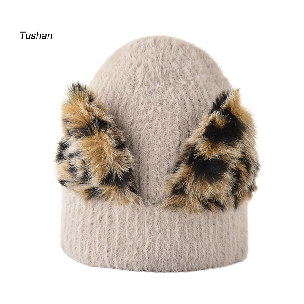 Mũ Beanie Mềm Mịn Trang Trí Hoạt Hình Xinh Xắn Cho Nữ