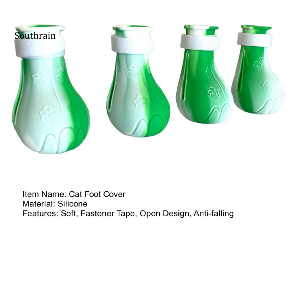 Bộ 4 Vỏ Bọc Móng Vuốt Mèo Bằng Silicon Mềm Chống Trầy Xước