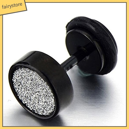 Khuyên Tai Bằng Thép Không Gỉ Màu Đen Thời Trang Unisex