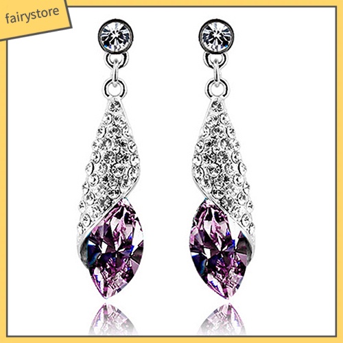 Bông Tai Đính Đá Lấp Lánh Thời Trang Dành Cho Nữ