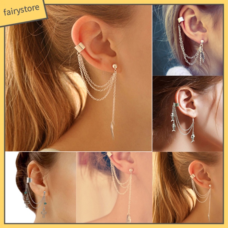 1 Khuyên Vành Tai Tua Rua Thời Trang Cá Tính