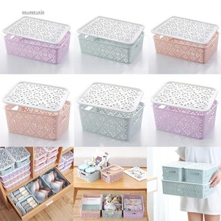 【GRCEKRIN】Storage Basket Blue Hollow Design Storage Box Including Various Small Objects