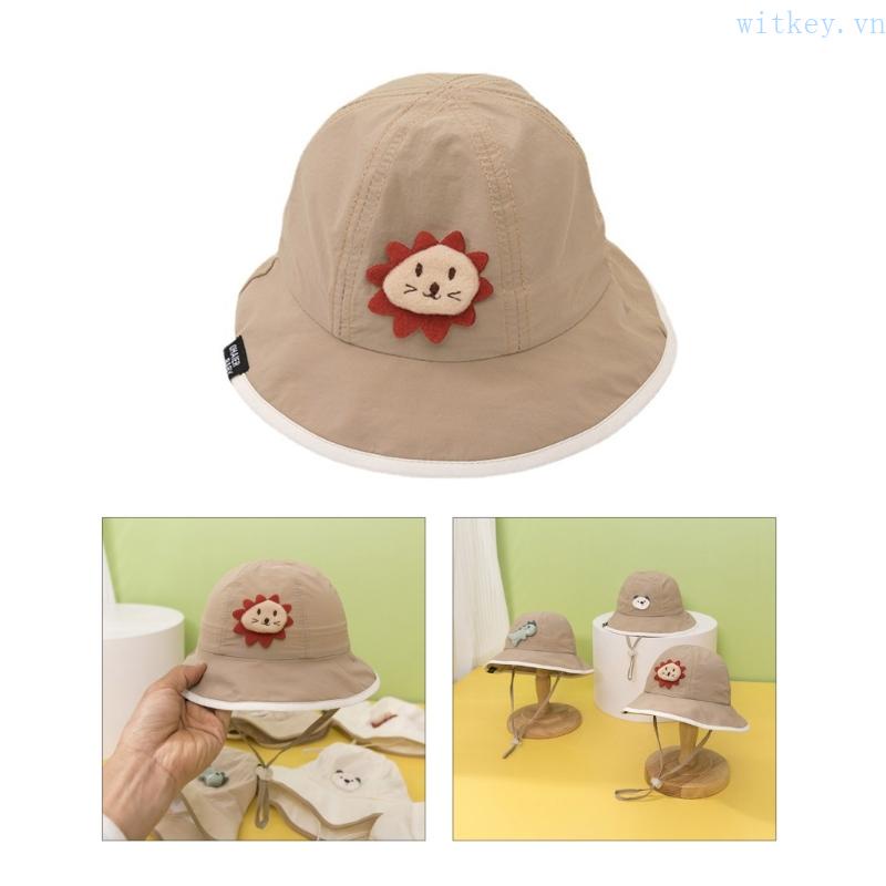 Nón Tai Bèo Vành Rộng Họa Tiết Hoạt Hình Dễ Thương Thời Trang Mùa Hè Cho Bé