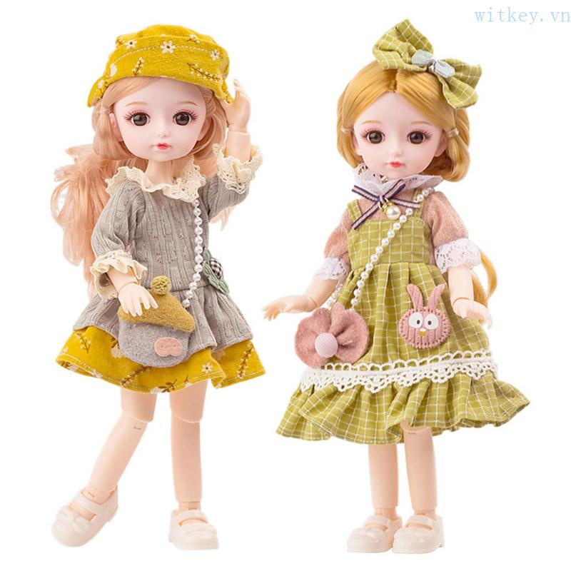 Búp Bê Mắt Nâu 3D 26cm 10 Inch Trang Trí Phòng Bé Gái