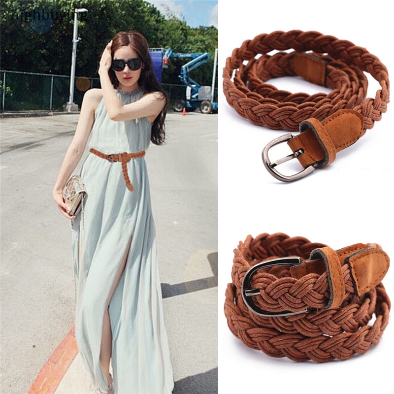 Thắt Lưng Dây Bện Co Giãn Thời Trang Cho Nữ