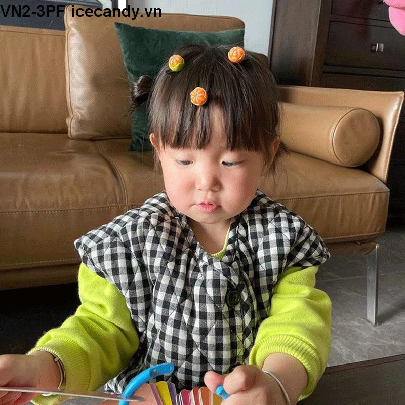 🥟ice🥟Kẹp tóc thiết kế hình quả cam sáng tạo độc đáo vui nhộn