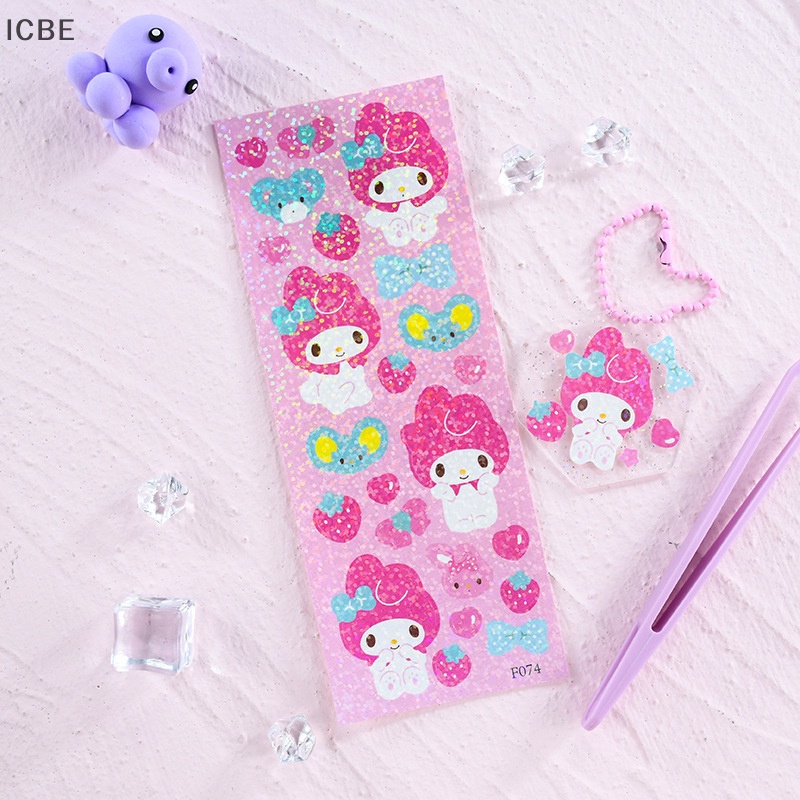 SANRIO Miếng Dán Trang Trí Sổ Tay Hình Hoạt Hình Graffiti Goo Dễ Thương