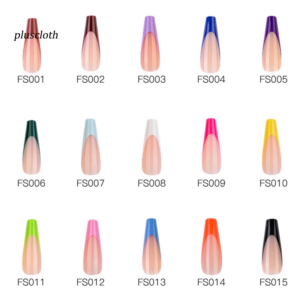 1 Bộ Móng Tay Giả Bằng Nhựa ABS Phong Cách Pháp
