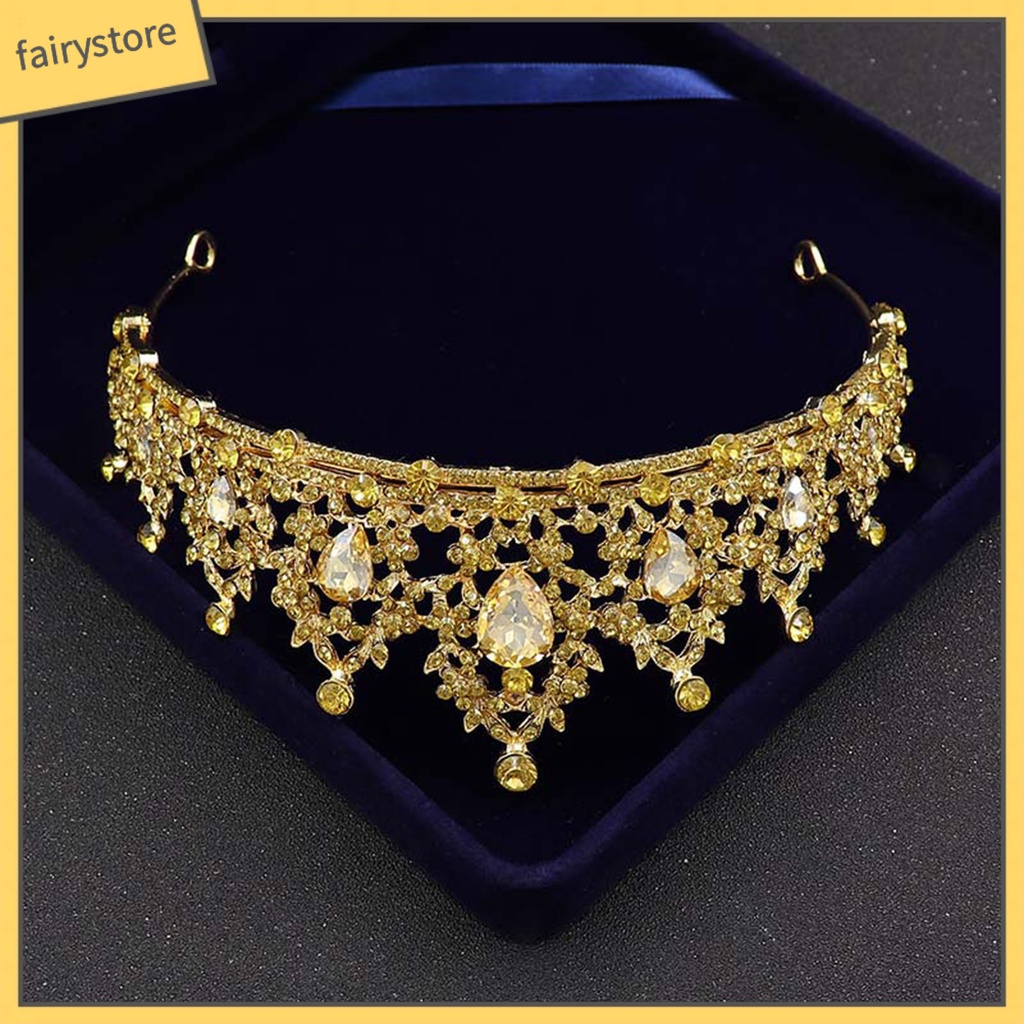 Vương Miện Cài Tóc Đính Đá Sang Trọng Cho Cô Dâu