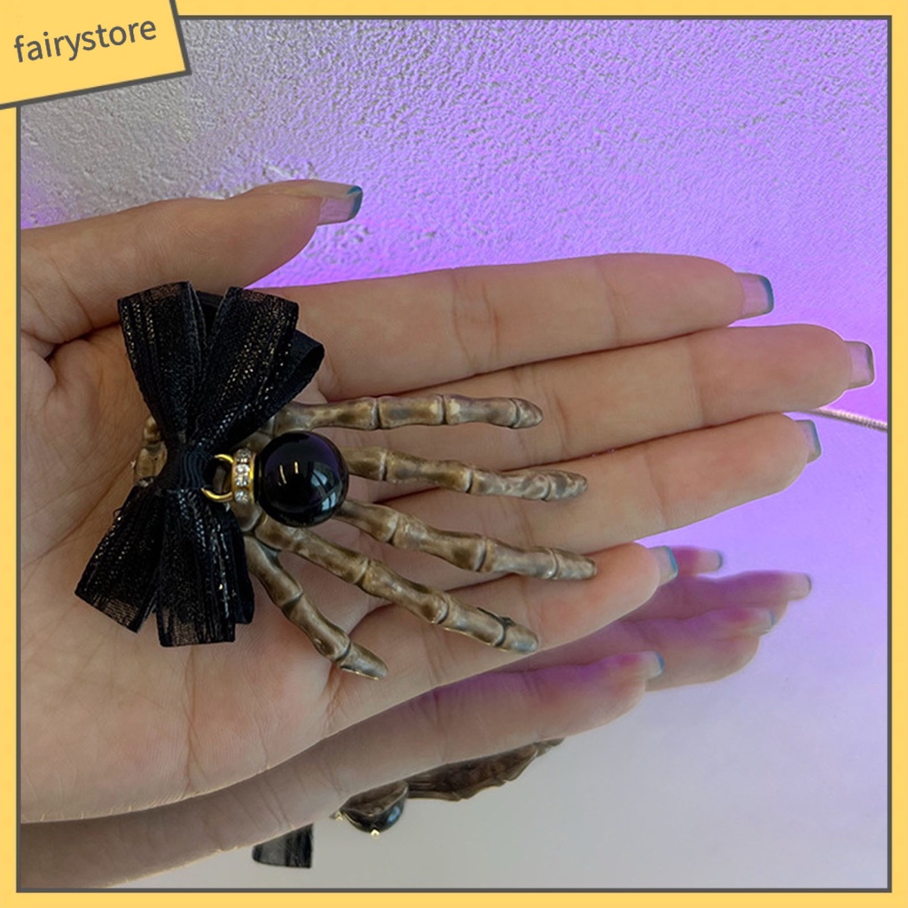 Kẹp Tóc Hình Xương Bàn Tay Halloween Chống Trượt Chống Rơi