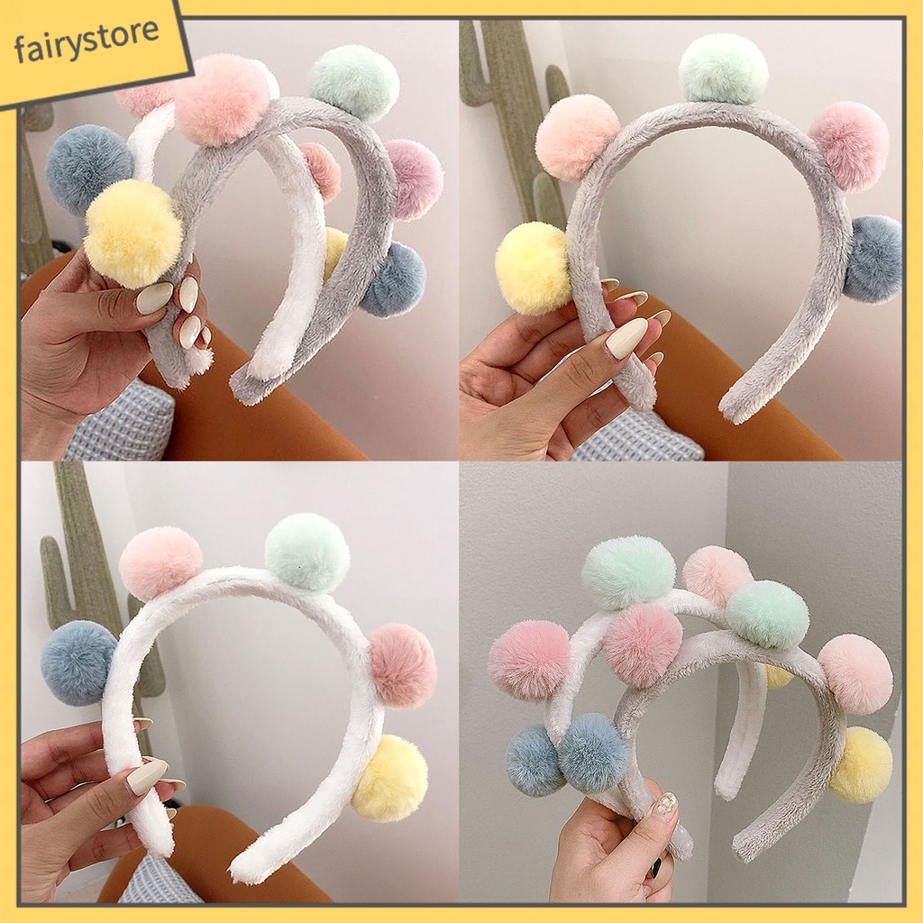 Băng Đô Nhung Lông Màu Sắc Kẹo Ngọt Thời Trang Thu Đông Dành Cho Nữ