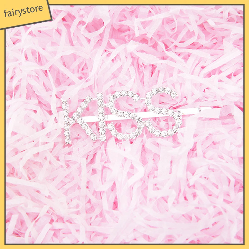 Kẹp Tóc Hợp Kim Đính Đá Hình Chữ Thời Trang Cho Nữ