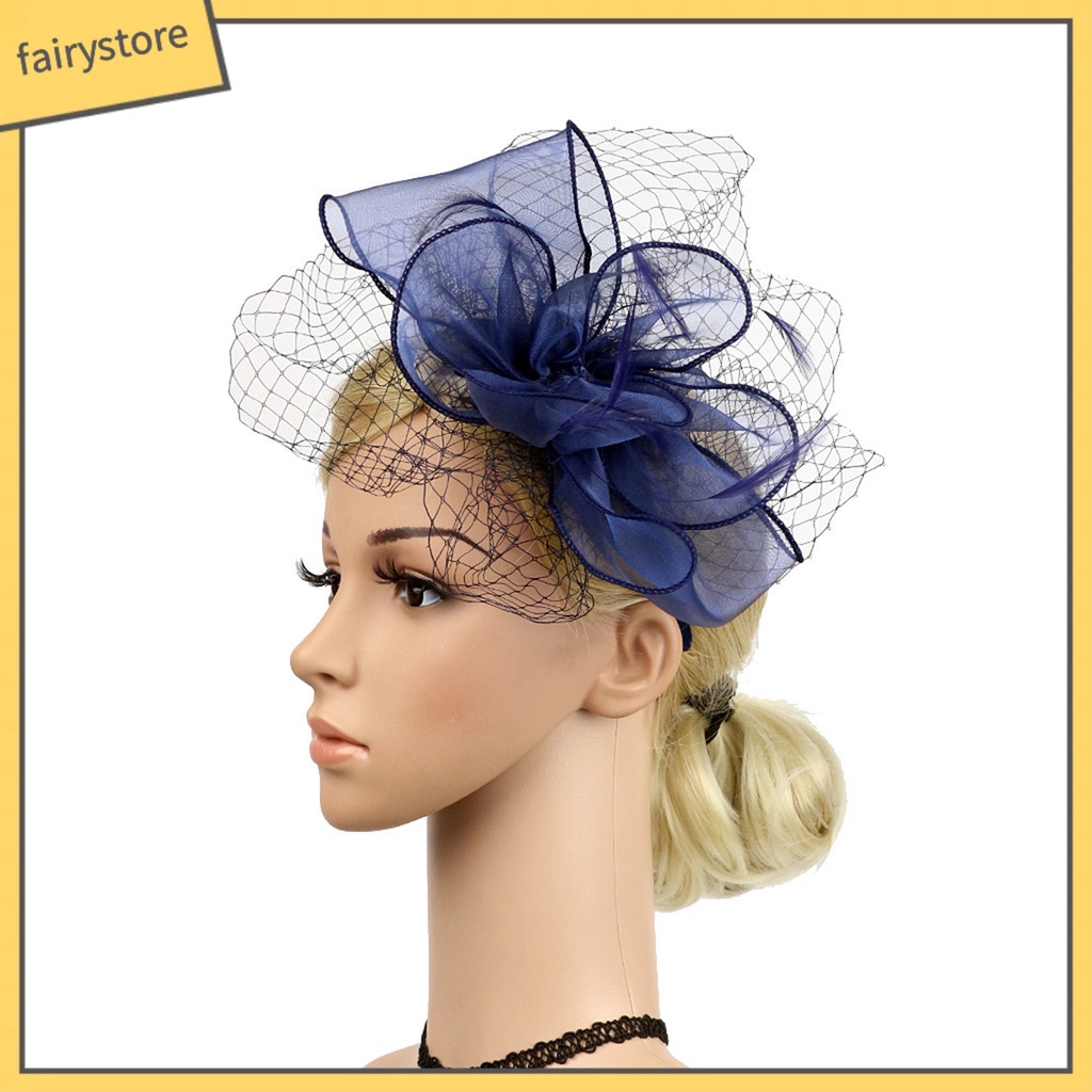 Mũ Lưới Thắt Nơ Phong Cách Hoàng Gia Cổ Điển Dùng Để Trang Trí Tiệc Cưới