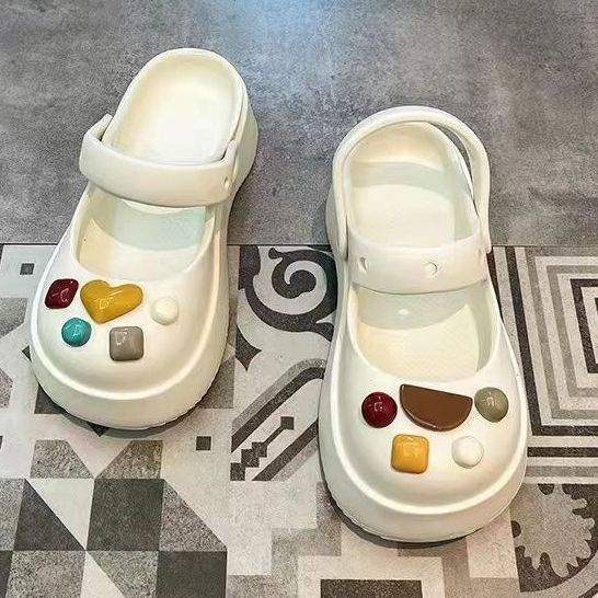 HHH Dép Cross sandal nữ dép Nữ dép đế cao 3cm giày nữ Đi Biển Xinh Xắn B21H0HO