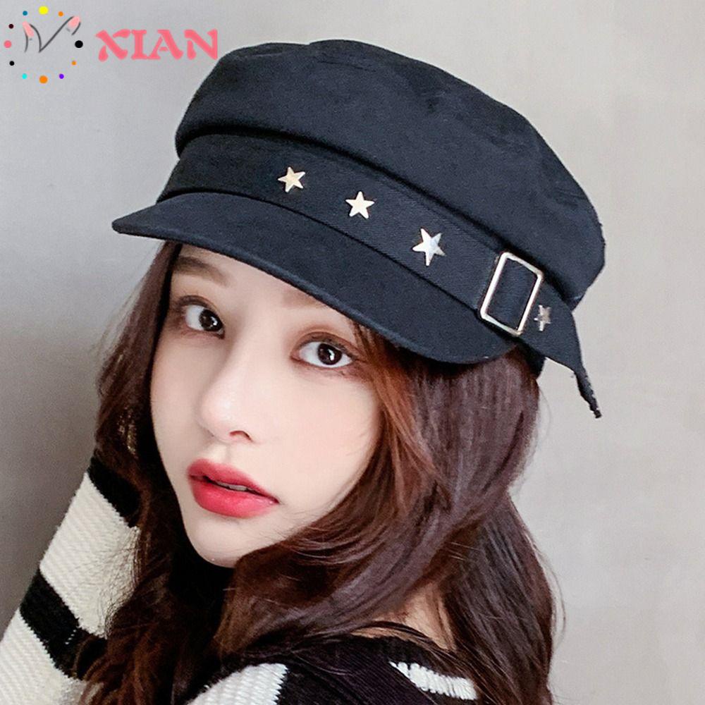 Xiantin Mũ Beret Vải Cotton Phong Cách Retro Anh Quốc
