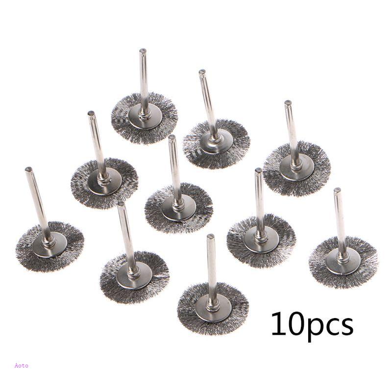 Bộ 10 Cọ Đánh Bóng Bằng Sợi Thép Không Gỉ AOTO