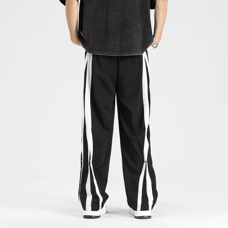 Quần Thể Thao Lưng Cao Dáng Rộng Họa Tiết Kẻ Sọc Thời Trang Mùa Hè Trẻ Trung Cho Nam