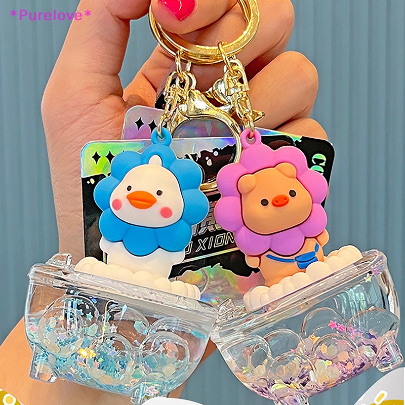 Móc Chìa Khóa Dạng Lỏng Họa Tiết Hoạt Hình Dễ Thương Mới