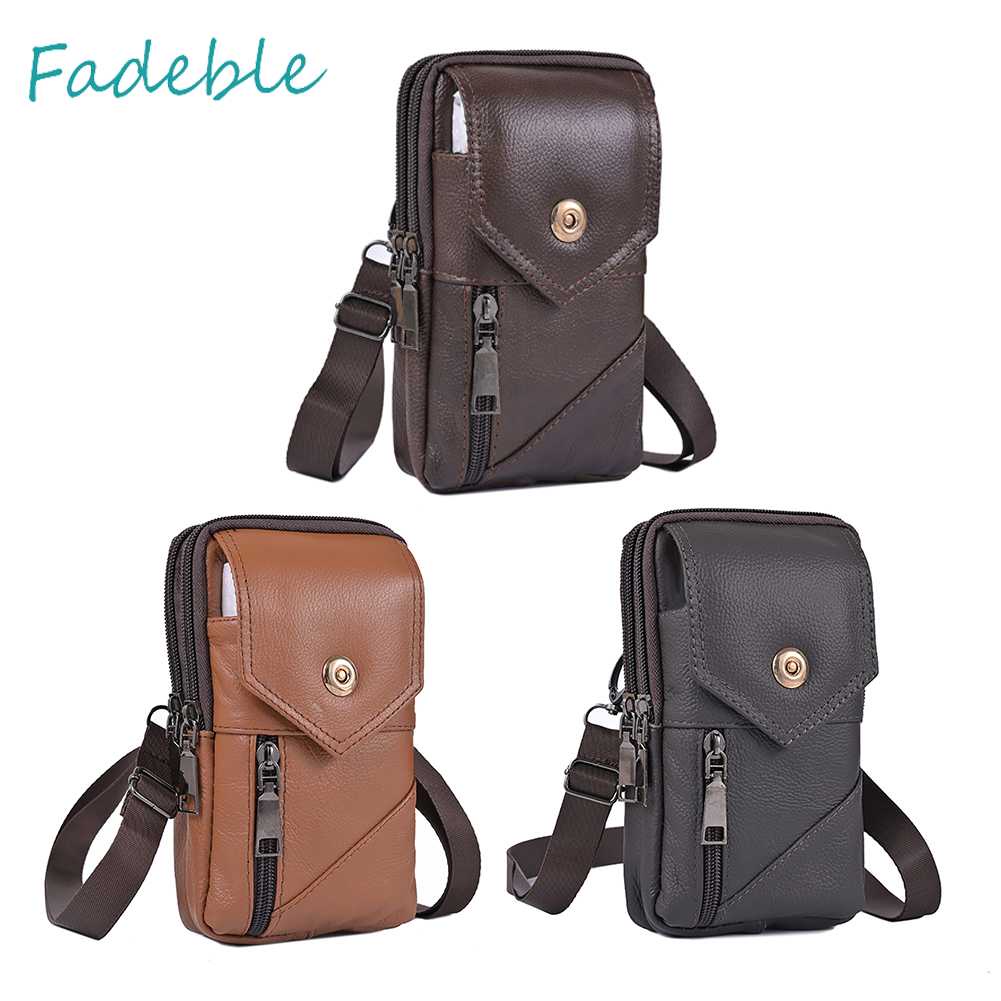 Túi Da Đeo Hông Đựng Điện Thoại Phong Cách Retro Cho Nam