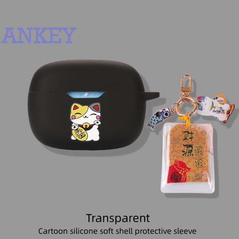 For Anker Soundcore A20i Case Lucky Cat dance lion amulet Cover Earphone Silicone Earbuds shell Soft Protective Headphone
