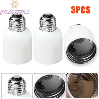 【COLORFUL】3-Pack 230V Light Sockets E26/E27 To E39/E40 Light Bulb Base Adapter Mogul    .