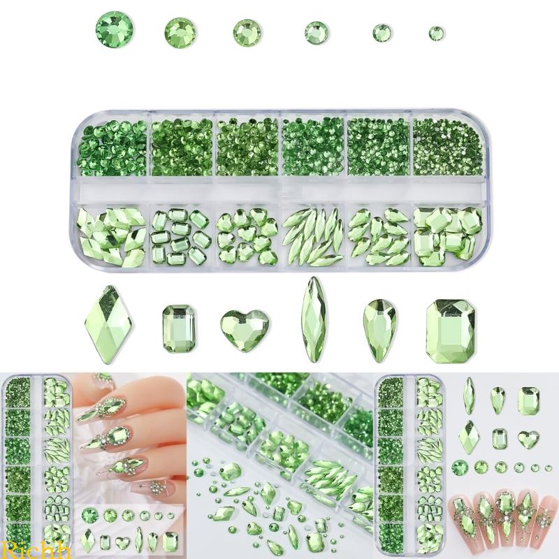 Hạt Đá Nhiều Hình Dạng Đính Móng Tay Nghệ Thuật