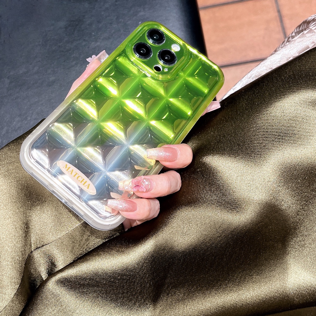 Ốp Điện Thoại Tpu Dẻo Màu Trà Xanh / Bạc Độc Đáo Chống Sốc Cho iPhone 12 13 14 Pro Max