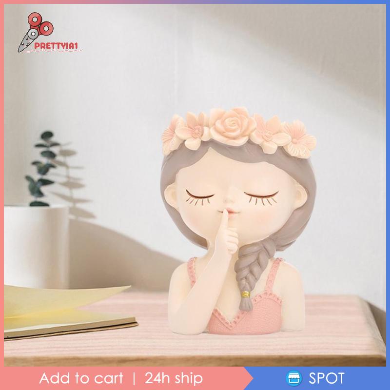 1 Chậu Hoa Hình Chân Dung Dễ Thương Kích Thước 7x7x11cm