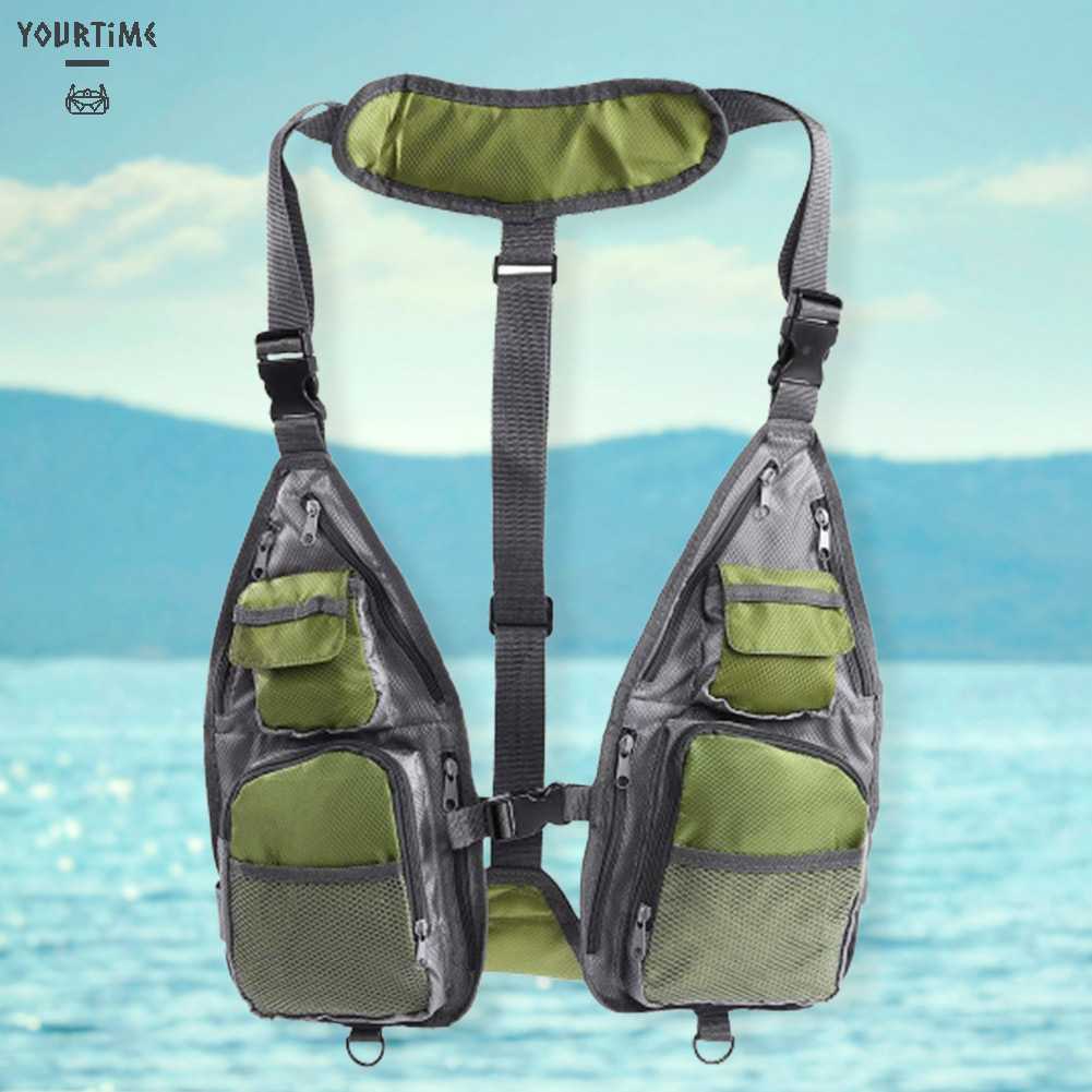 Áo Câu Cá Không Tay Bằng Vải Oxford 600D Thoáng Khí Trọng Lượng Nhẹ