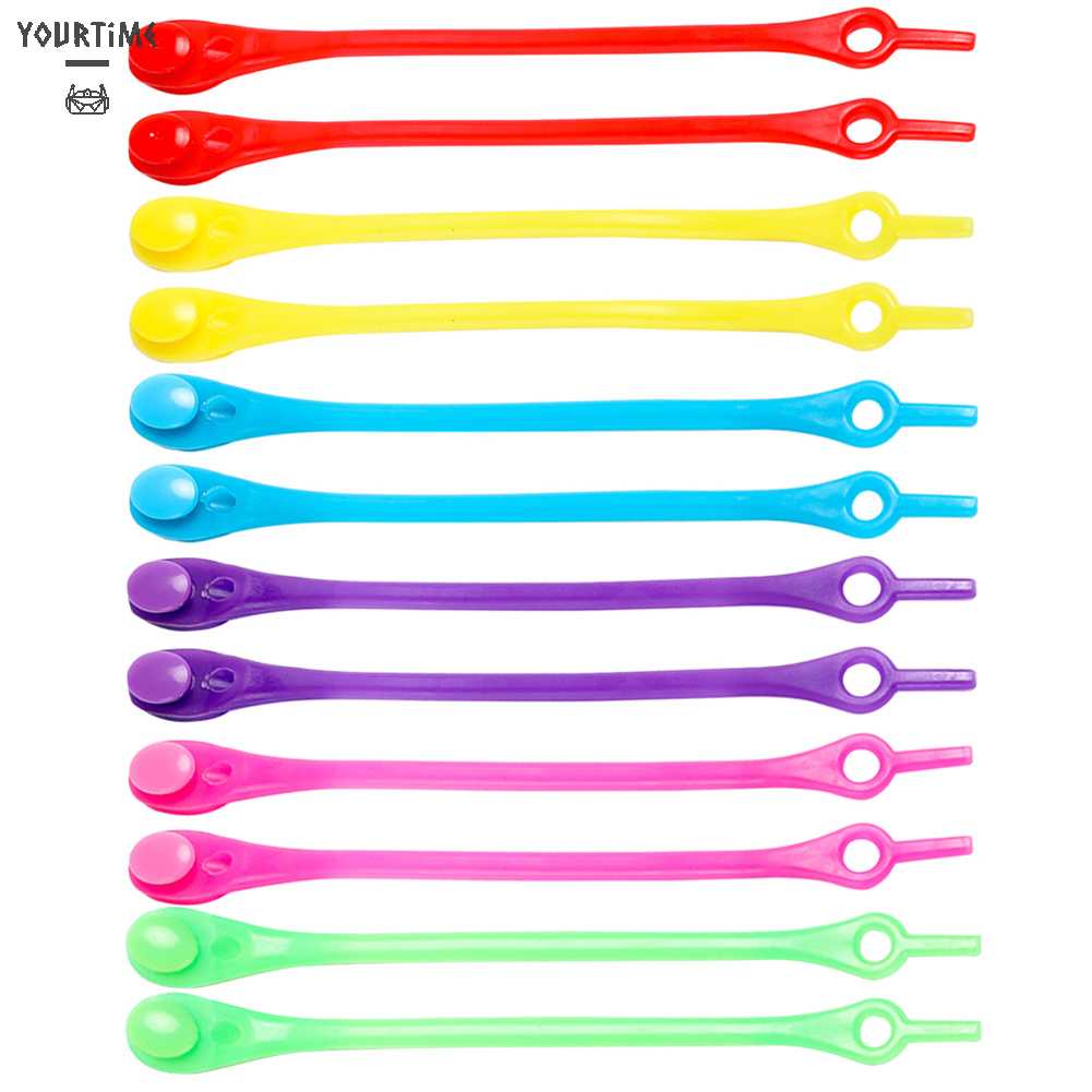 12 Dây Giày Thể Thao Bằng Silicone Co Dãn Không Cần Buộc