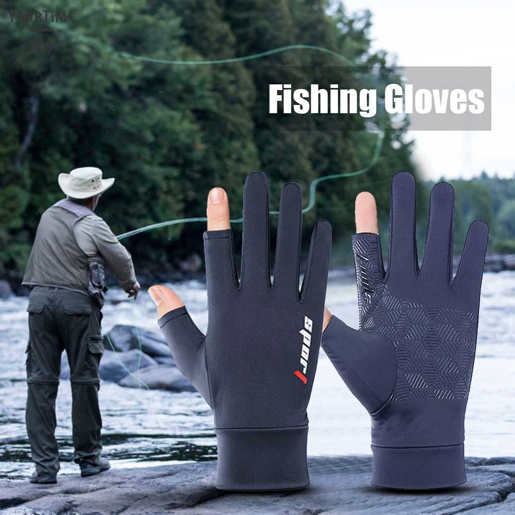 1 Đôi Găng Tay Câu Cá 2 Ngón Chống Trượt Tiện Lợi Sự Bảo Vệ
