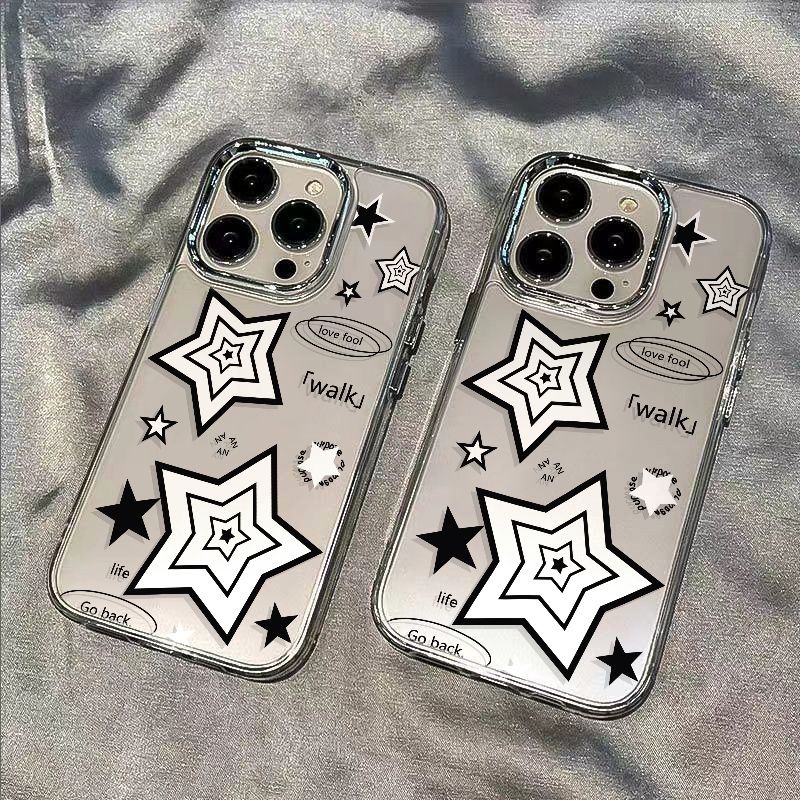 ✅Ốp Điện Thoại Dẻo Họa Tiết Ngôi Sao Đơn Giản Chống Sốc Cho Iphone 14pro 13iPhone12 8 plus 117 max / OW0Q