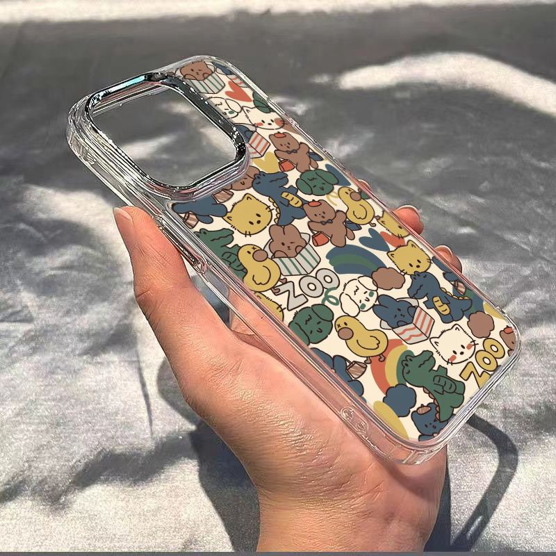 ✅Ốp Điện Thoại Dẻo Họa Tiết Động Vật Dễ Thương Chống Sốc Cho iPhone12 max14proplus Apple / 8 13117 2V5E