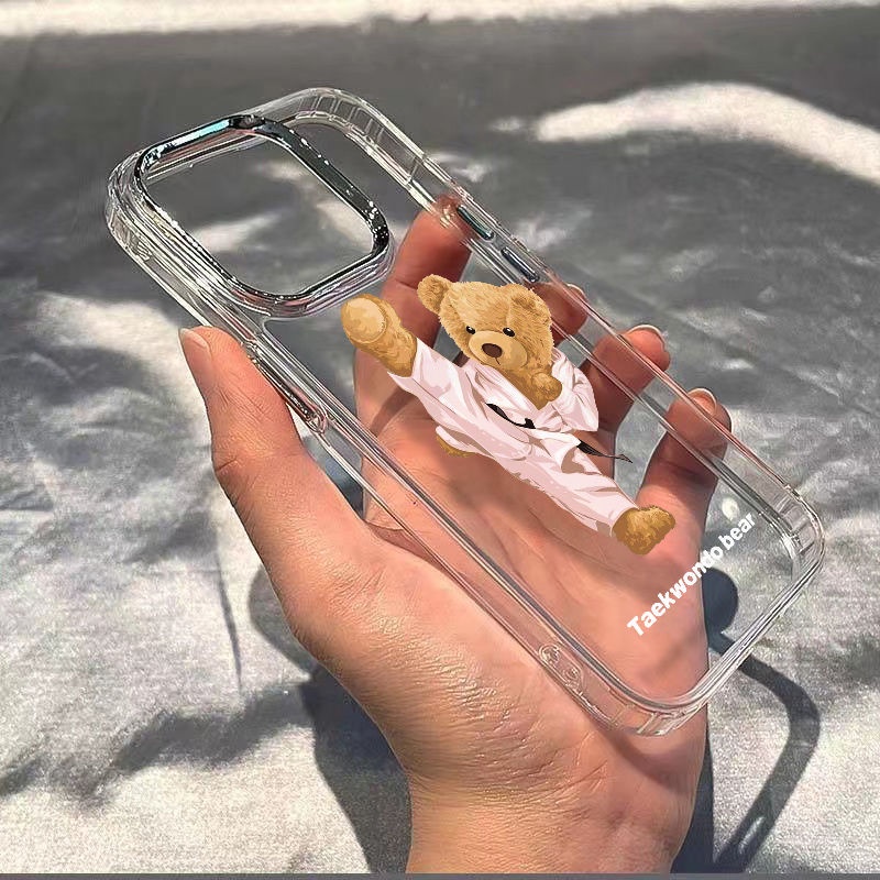 ✅Ốp Điện Thoại Mềm Chống Sốc Hình Gấu Cho Iphone 7 14pro11 max13xs plus / Apple 8 Iphone12 5XXW