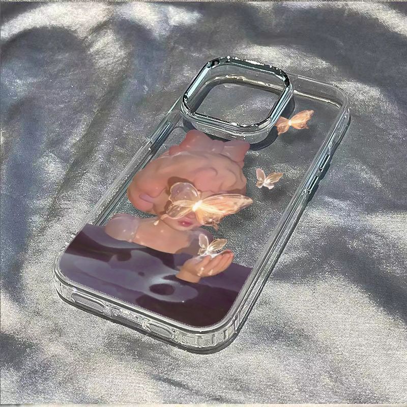 ✅Ốp Điện Thoại Mềm Chống Sốc Họa Tiết Bướm Đơn Giản Cho Iphone 13 / 7In Style plus118 14pro maxxs 12 R5GS