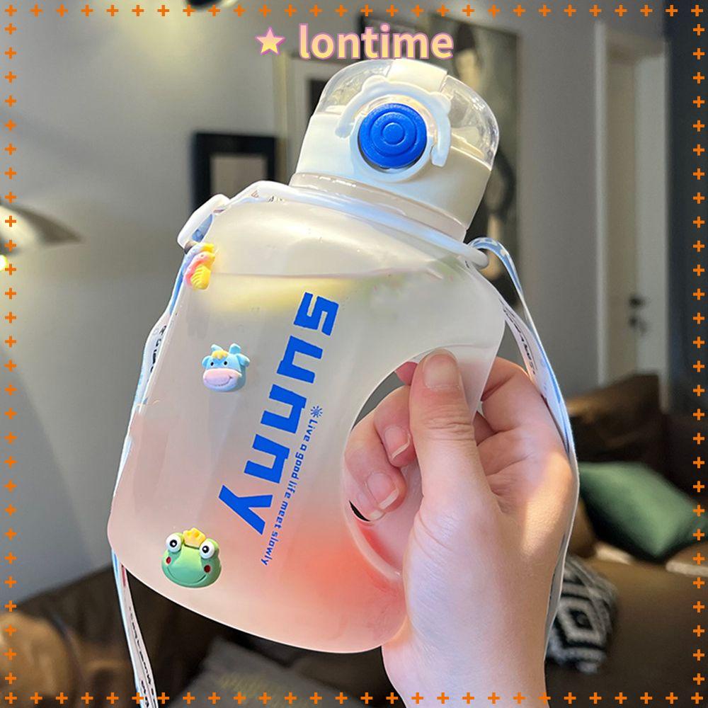 Bình Nước 1000ML Có Ống Hút Họa Tiết Hoạt Hình Dễ Thương Cho Bé