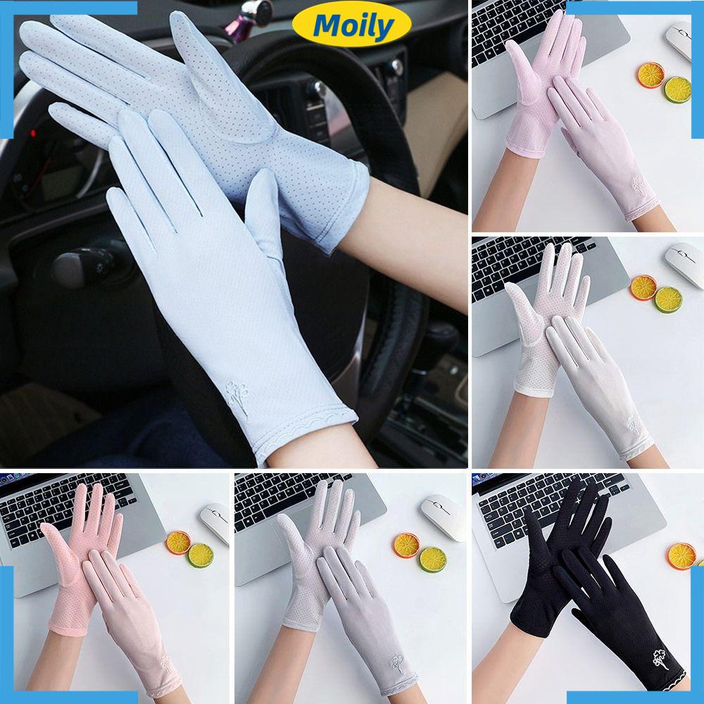 Găng Tay Chống Nắng Bằng Lụa Mát Thời Trang Mùa Hè Cho Nữ